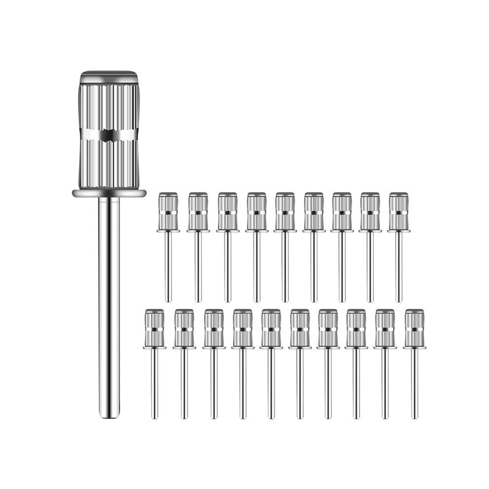 Mandrel Nail Drill Bit, 20 Pcs Sanding Bits for Nail Drill 3/32 Inch Sanding Band Shaft Replacement Nail Drill Bit