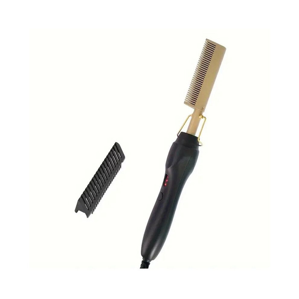 Hair Straightener Comb Wet&Dry Hair Straightener Curling Iron Household Electric Comb 3In1 Straight Curling Comb EU Plug