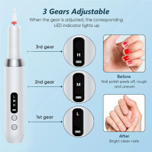 Brocas Elétricas para Polidor de Unhas, Lixa Profissional para Unhas, Polimento, Remoção de Arte, Lixa, Caneta, Máquina de Manicure, A
