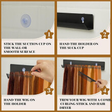 Hair Extension Hanger for Styling Washing Drying Braiding Hair Extension Display Rack for Clip-in Wefts Hair Topper