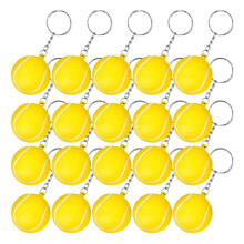 20Er-Pack Gelbe SchlüSselanhäNger mit TennisbäLlen für Gastgeschenke, Schulkarnevalsbelohnungen, PartytüTen-GeschenkfüLler, Sport-Souvenir