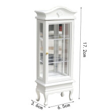 1/12 Casa de MuñEcas Muebles en Miniatura Gabinete de Madera de una Sola Puerta Escaparate para Casa de MuñEcas Cocina Comedor