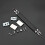 Guitar Tube Amplifier Cabinet Handle with Silver Plated End Caps Speaker Cabinet Amp Strap Handle 4