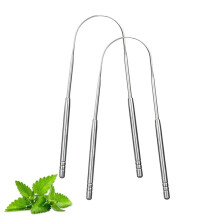 2 Pack Tongue Scraper,Stainless Steel Tongue Cleaners,Tongue Scraper for Adults, Reduce Bad Breath and Fresh Breath