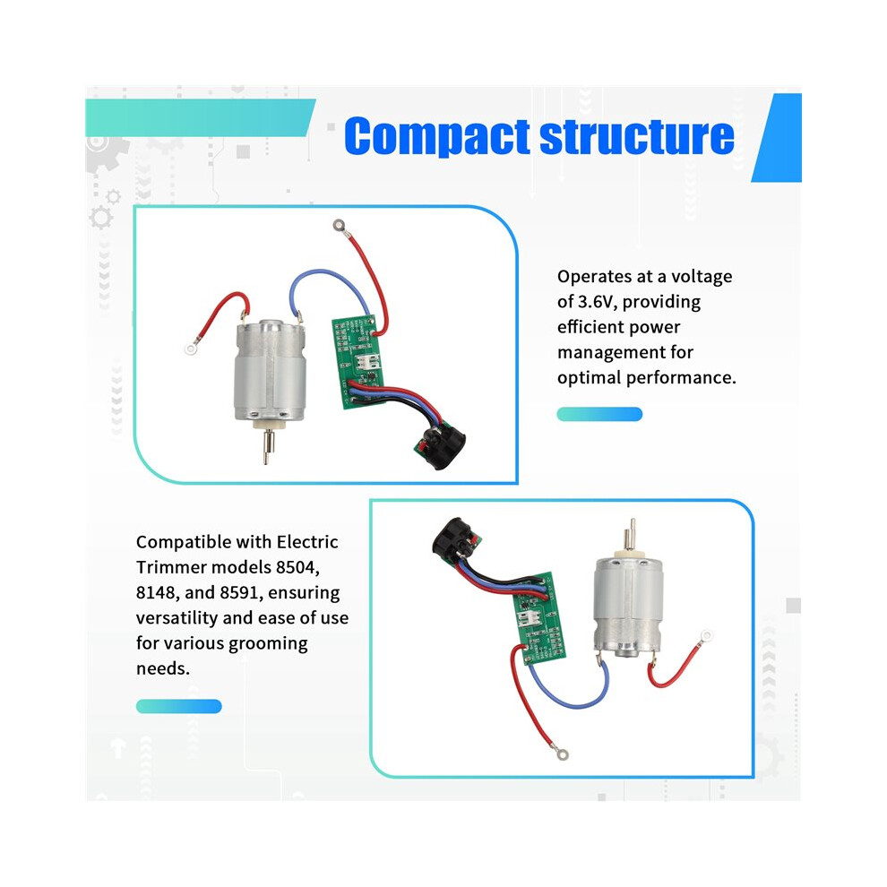 Replacement Part For Hair Clippers 7200 Rpm, Electric Trimmer 8504/8148/8591 Motor Motherboard 4711464433032