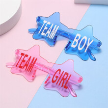 10Pcs Baby Gender Reveal Glasses Sunglasses Frameless Team Girl Boy Baby Shower Decor for Gender Reveal Party