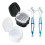 Denture Cleaning Box/Retainer Cleaning Box with Filter Basket, Denture Cup Storage Box,for Soaking and Cleaning Dentures 1