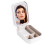 Small Travel LED Makeup Mirror Case with 3 Adjustable Color Light Settings,  Cosmetic Train Case White 2