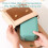 Small Travel LED Makeup Mirror Case with 3 Adjustable Color Light Settings,  Cosmetic Train Case Green 5