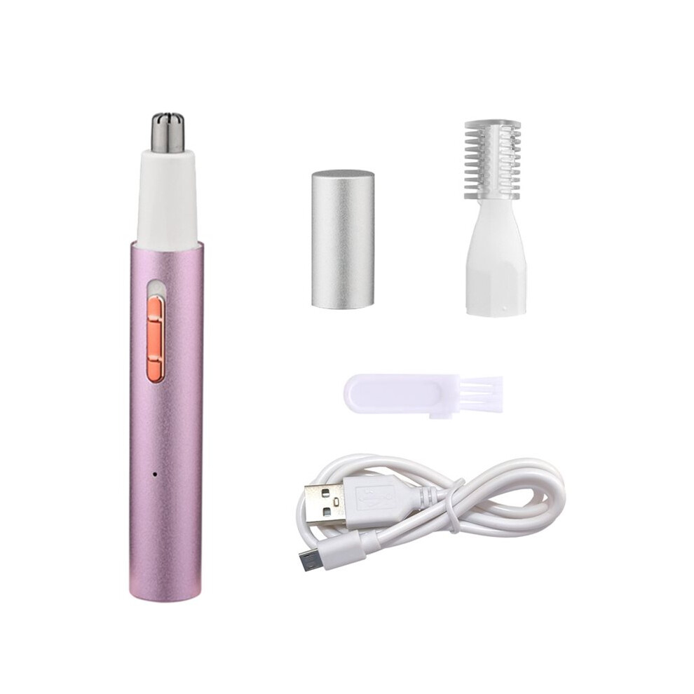 Rechargeable Nose and Ear Hair Trimmer for Women Men - Painless Facial and Eyebrow Hair Remover, Dual- Blades