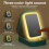 Small Travel LED Makeup Mirror Case with 3 Adjustable Color Light Settings,  Cosmetic Train Case Green 1