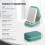 Small Travel LED Makeup Mirror Case with 3 Adjustable Color Light Settings,  Cosmetic Train Case Green 6