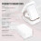 Small Travel LED Makeup Mirror Case with 3 Adjustable Color Light Settings,  Cosmetic Train Case White 6