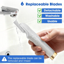 Sonic Lighted Electric  Shaver for Eyebrow Facial Hair Removal, Dermaplaning Tool with 6 Replacement Blades