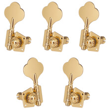 1 Jeu de 5 PièCes Or Ouvert 5 Cordes Guitare Basse Chevilles D'Accord Accordeurs TêTes de Machine Accessoires D'Instruments de Musique PièCes, 4R1L