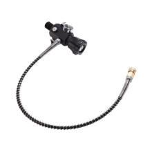 PCP Tank Dual Gauge Laddningsventil Lufttankstation Refill Adapter med 400Bar 6000Psi Gauge 50Cm Slang,M18X1,5