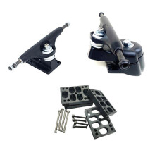 Meraki Bogies de Patineta de Surf de Tierra para S6 Resorte Rojo Puente Adaptador para MonopatíN Surfskate, Juego de Juntas Negras
