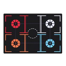 Standard Basketball Training Mat Non-Slip Foot Practice Mat Dribble Control Auxiliary Footstep Mat 108 x 76cm for Adults