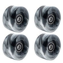 4 StüCke Roller Skate Rollen mit Lagern für Zweireihiges Skaten und Skateboard 32Mm X 58Mm 82A,Schwarz