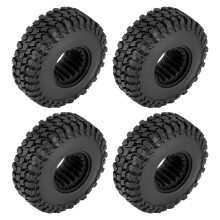 4 STÜCK 55X18Mm Weich Gummi Rad Reifen Reifen für 1/24 RC Crawler Auto Axial SCX24 90081 AXI00002 Upgrade Teile