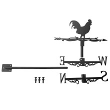 Hahn Wetterfahne - Retro Hahn Wetterfahne Silhouette - Dekorativer Windrichtungsanzeiger für Den Hof im Freien,1 StüCk