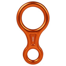 35KN Figure 8 Klettern Abseil GeräT Aluminium Legierung Downhill AusrüStung zum Klettern Sicherungs- und Abseil GeräT, Orange