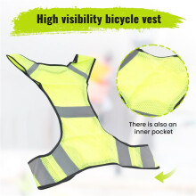 Reflectorvest - Fietsvest met Hoge Zichtbaarheid met Verstelbare Sluiting en 4 Reflecterende Joggingbroeken