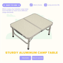 Leichter Klappbarer Campingtisch, Tragbar, Klappbarer Picknicktisch Aus Aluminium, Zusammenklappbarer Esstisch für Drinnen und DraußEn