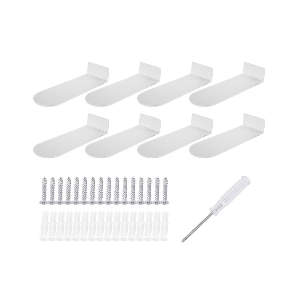 Floating Shoe Display Shelves For Wall Mount Set Of 8,Clear Acrylic Floating Shelves For Showcase Sneaker Collection 6033906210833