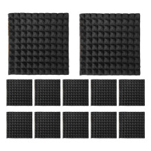 12 Pack Self-Adhesive Sound Proof Foam Panels 2X12X12Inch Acoustic Panels with High Density,Pyramid Design Acoustic Foam