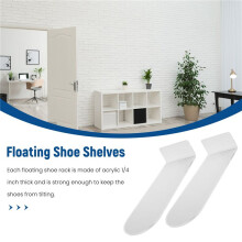 Floating Shoe Display Shelves for Wall Mount Set of 8,Clear Acrylic Floating Shelves for Showcase Sneaker Collection