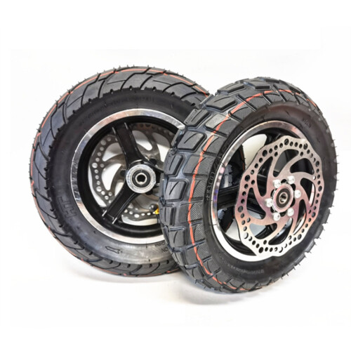 Roda Completa de Pneu de Scooter de 10 Polegadas Sem Câmara com Cubo Universal para 10X3.0 255X80 Pneus de Scooter, Pneus Off-Road 1