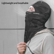 ROCKBROS Sturmhaube Gesichts Maske UV Schutz Atmungsaktive Maske Voll Kopf Maske für Herren und Damen Sonnenhaube Radfahren und Klettern Schwarz
