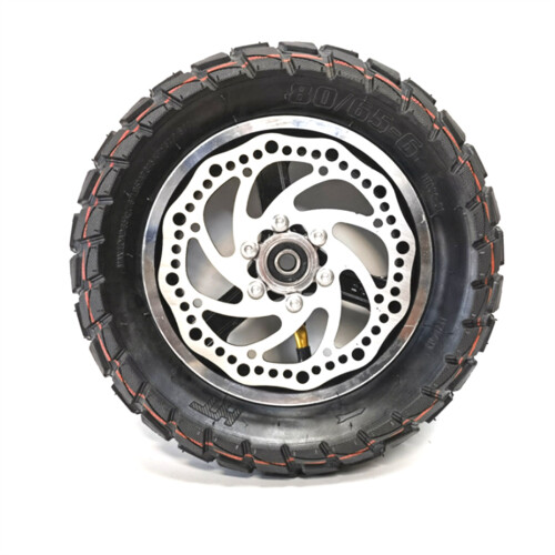 Roda Completa de Pneu de Scooter de 10 Polegadas Sem Câmara com Cubo Universal para 10X3.0 255X80 Pneus de Scooter, Pneus Off-Road