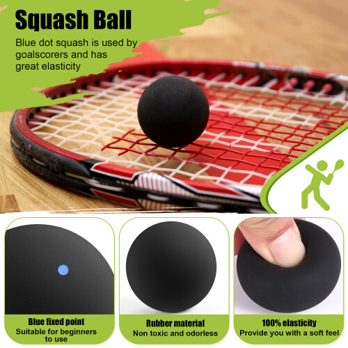 Squash   Dot Fast Speed Sports Rubber Balls Professional Player Competition Squash(3 Pcs) 1