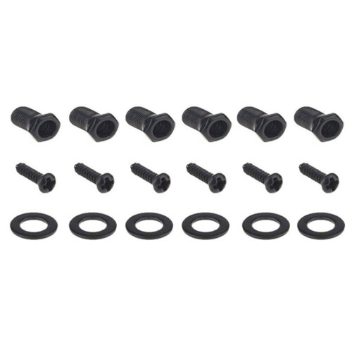6 Pieces Guitar String Tuning Pegs Keys 3 Left 3 Right Guitar Machine Heads Knobs with Strap Button Locks Picks and Guitar String Winder (Black) 2