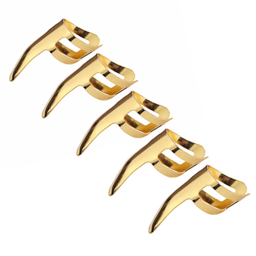 5 St Gitarrdelar Gitarr Finger Pick Plectrums Slide Rostfritt Stål för Banjo Ukulele 2