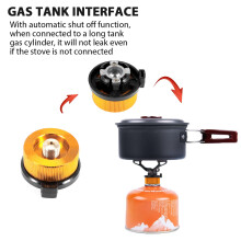 2 Teiliger Gasadapter Sicherer, Langlebiger Gas Herd Adapter Herd Anschluss Camping Gas Flaschen Adapter für Den Butan Kanister im Freien