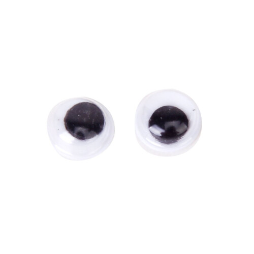 100Pcs Round Moving Movable Wiggly   Eyes Glue  Sticker 10mm 1
