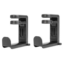 2Pcs No Punch 360 Degree Rotating Table Clip Hook Headphone Holder Miscellaneous Storage Hanging