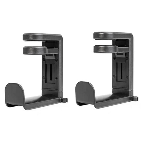 2Pcs No Punch 360 Degree Rotating Table Clip Hook Headphone Holder Miscellaneous Storage Hanging