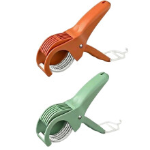 Bananenschneider Aus Edelstahl, Obst- und Gemüseschneider mit ABS-Griff für Küche und Camping, 4-Teilig