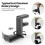 2Pcs No Punch 360 Degree Rotating Table Clip Hook Headphone Holder Miscellaneous Storage Hanging 4