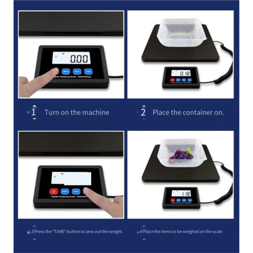 200kg High Accuracy Postal Scale Hold/Tare Function Digital Shipping Postal Scale for Packages Postage Luggage Mailing