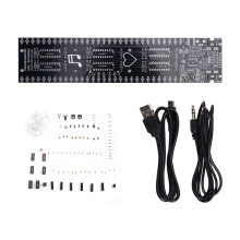 30 Secties DIY LED-Audioniveau-Indicator, Muziekspectrumweergave, Ritmelicht, TYpe-C USB, Kleurrijke Sfeerlampen