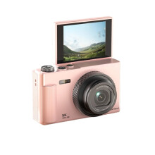 Caméra Numérique 5K avec Écran Pivotant à 180, 75 MP, Anti-Tremblement, Zoom 18x, Portable, CCD, Idéale pour les Étudiants et les Cadeaux C