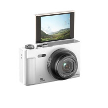 Appareil Photo Numérique 5K avec Écran Pivotant à 180, Caméra Vidéo pour Vlogs, 75 MP, Anti-Tremblement, Zoom 18x, CCD Portable, Idéal pour les