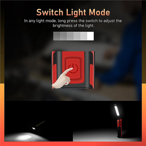 LED Work Light, Rechargeable Magnetic Work Light Handheld Flashlight, Inspection Lamp Grill Light with Magnetic Base 2
