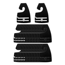 100 Pcs Tie Hangers, Plastic Neck Tie Holders for Display, Black Necktie Hook Hangers for Men Retail Closet