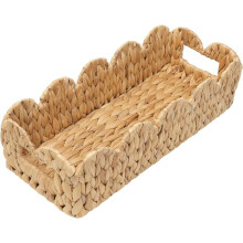 Toilet Tank Basket for Bathroom,Scalloped Wicker Basket for Toilet Paper Storage,Baskets for Countertop,Shelves